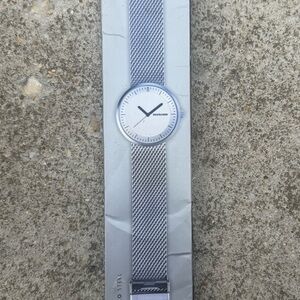 Lambretta Franco Minimalist Silver Mesh Watch